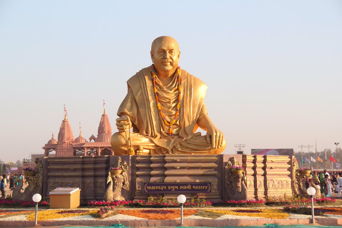 vijayrupanibjp's tweet image. Feeling blessed to attend 96th birth anniversary celebration of Pujya Pramukh Swami Maharaj.Gujarat was fortunate to have this revered soul.