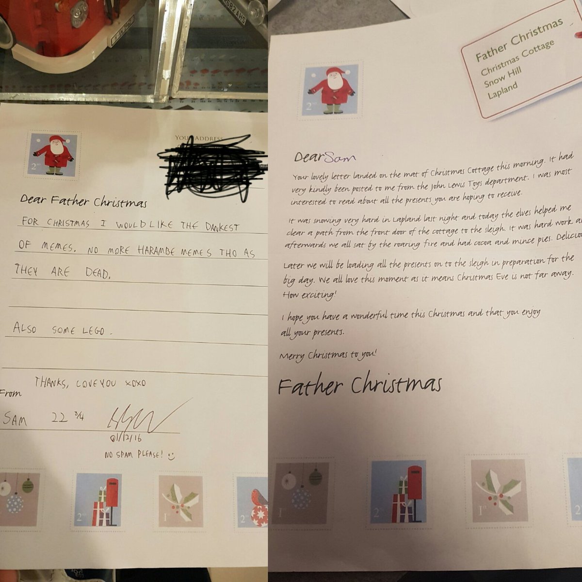 tricourse's tweet photo. Thanks for replying to our letter @johnlewisretail, It entertained us greatly! https://t.co/8B9CiVHMFy