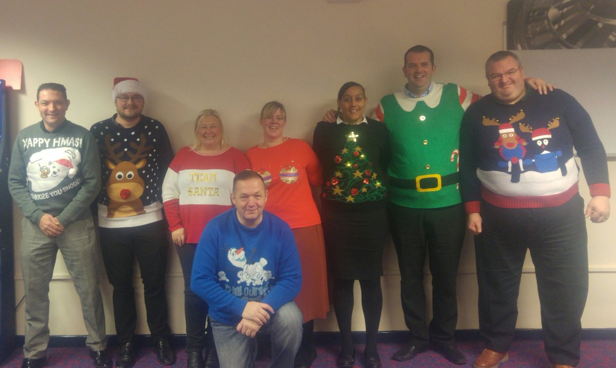 Xmas jumper day for the A14 management!