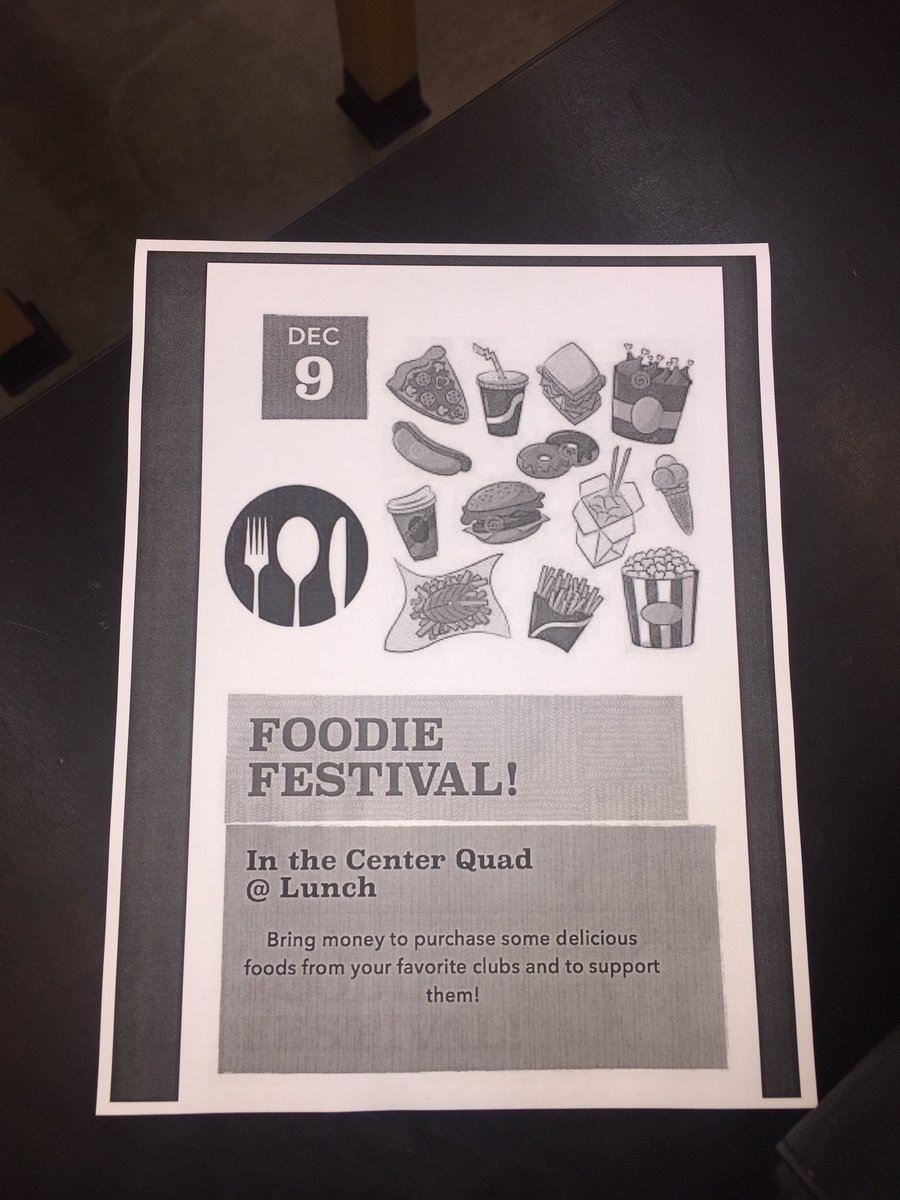 LincolnHighASB's tweet photo. Foodies fest this Friday, be sure to bring your money for tasty food!! https://t.co/HaVs4u1cHx