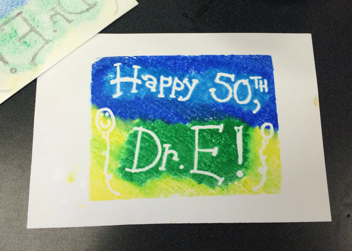 ArtsyMrsC's tweet photo. More #grade2 marker prints, including a very special one! 🎈#NYCSD @NESPolarBears @dr_e_squared https://t.co/OHhqxBfBWU