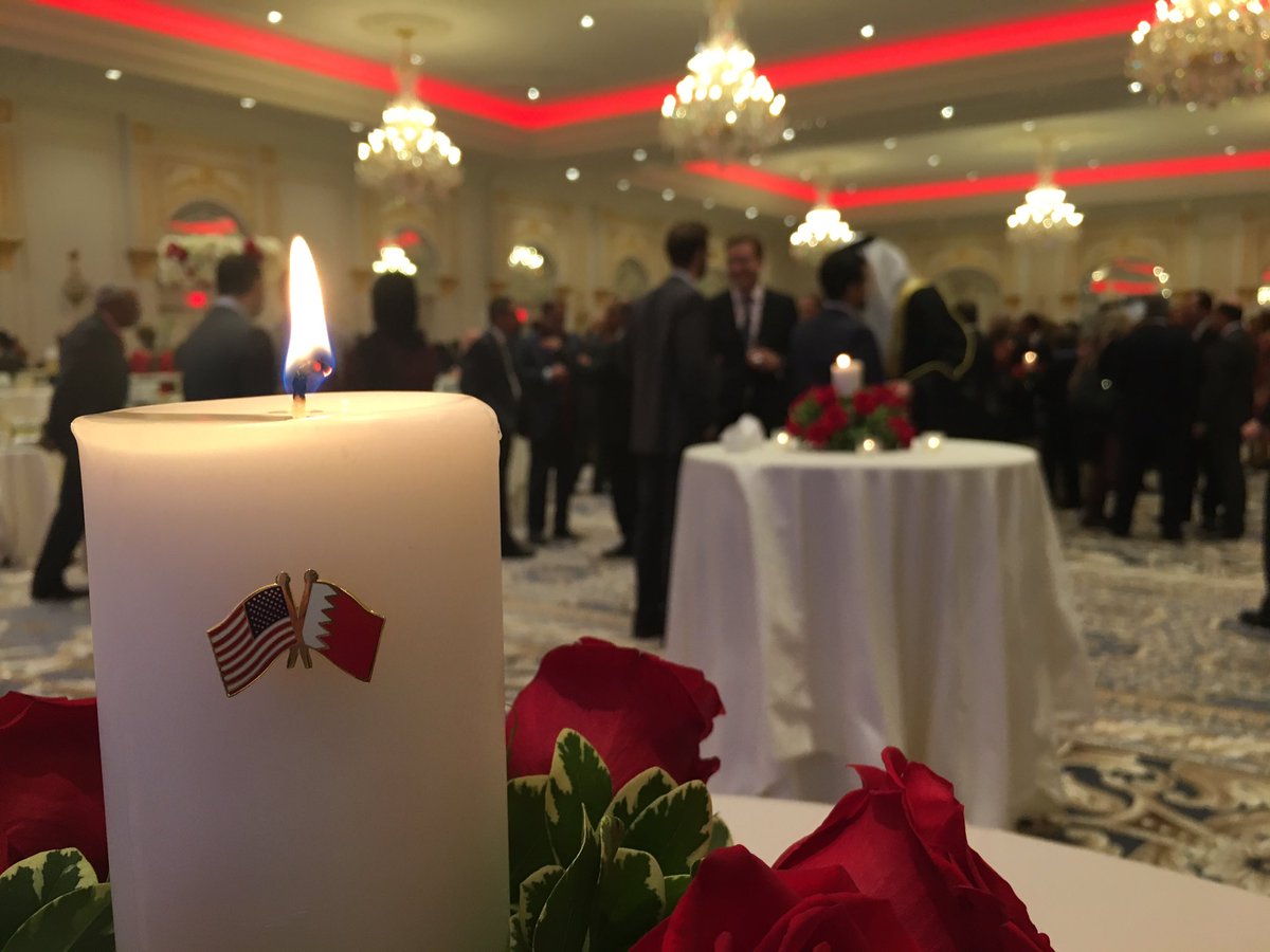 TKallman's tweet photo. Happy to celebrate 45th Bahrain National Day with @BahrainEmbDC Yousif A. Ahmed and H.E. Shaikh Abdulla bin Mohammed bin Rashid Al Khalifa https://t.co/8D3qTJYZ8M