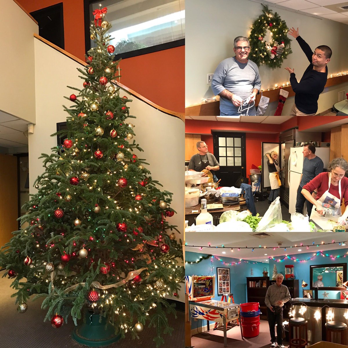 Santa's Little Helpers are getting ready for our big holiday party tomorrow!!