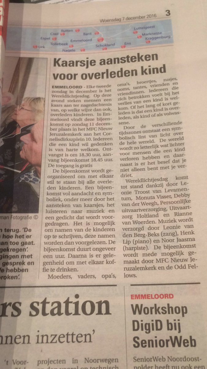 levamentumNL's tweet photo. Mooi artikel #wereldlichtjesdagemmeloord https://t.co/Q9fu2GEOXc