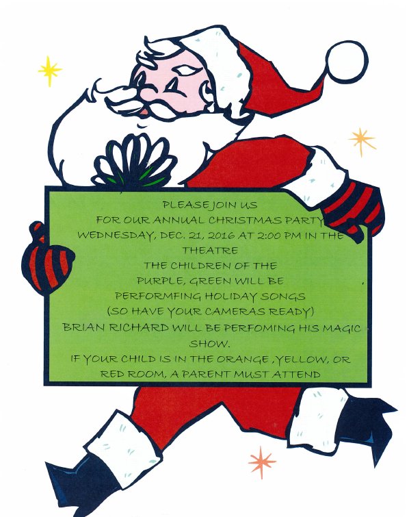 OTR Students Annual Christmas Party at Open Arts Performing Arts Center on Dec. 21st at 2pm.