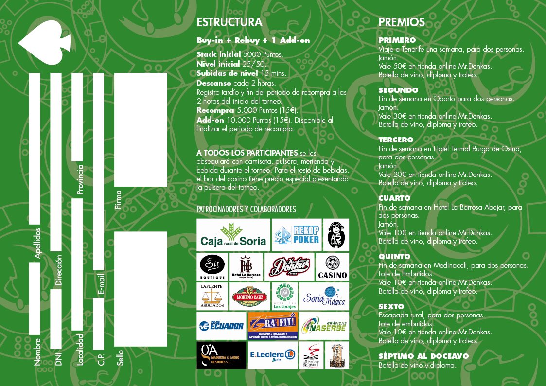 lakekos's tweet photo. Ya tenemos los premios del #Aspacepoker vacaciones para todos! Aun con todo lo mejor es la experiencia y ayudar a @ASPACESORIA. Animaros!!!! https://t.co/1QGkET5hr2