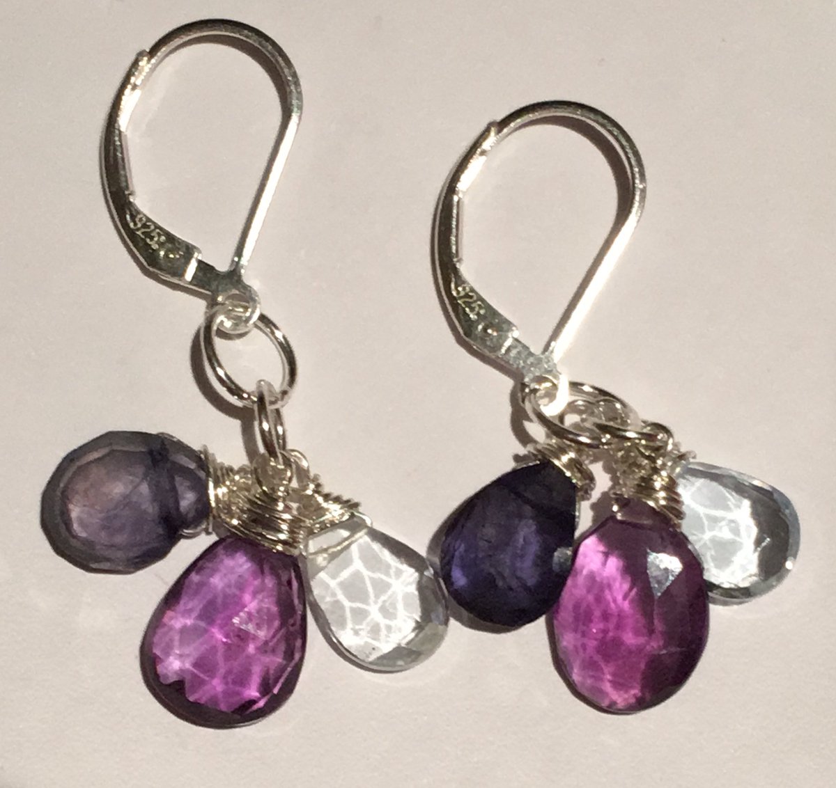 StarsandHoney's tweet photo. Simply stunning, Iolite, Blue Topaz and Amethyst. Made to order, £45. #jewellery #presents https://t.co/pWCUtadlqP