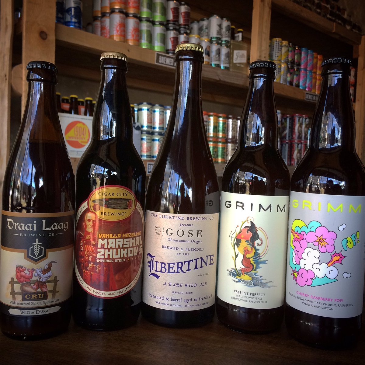 New arrivals! New sours from Grimm, Libertene, and Draai Laag. Plus the arrival of <a href="/CigarCityBeer/">Cigar City Brewing</a> Vanilla Hazelnut Marshal Zhukov!