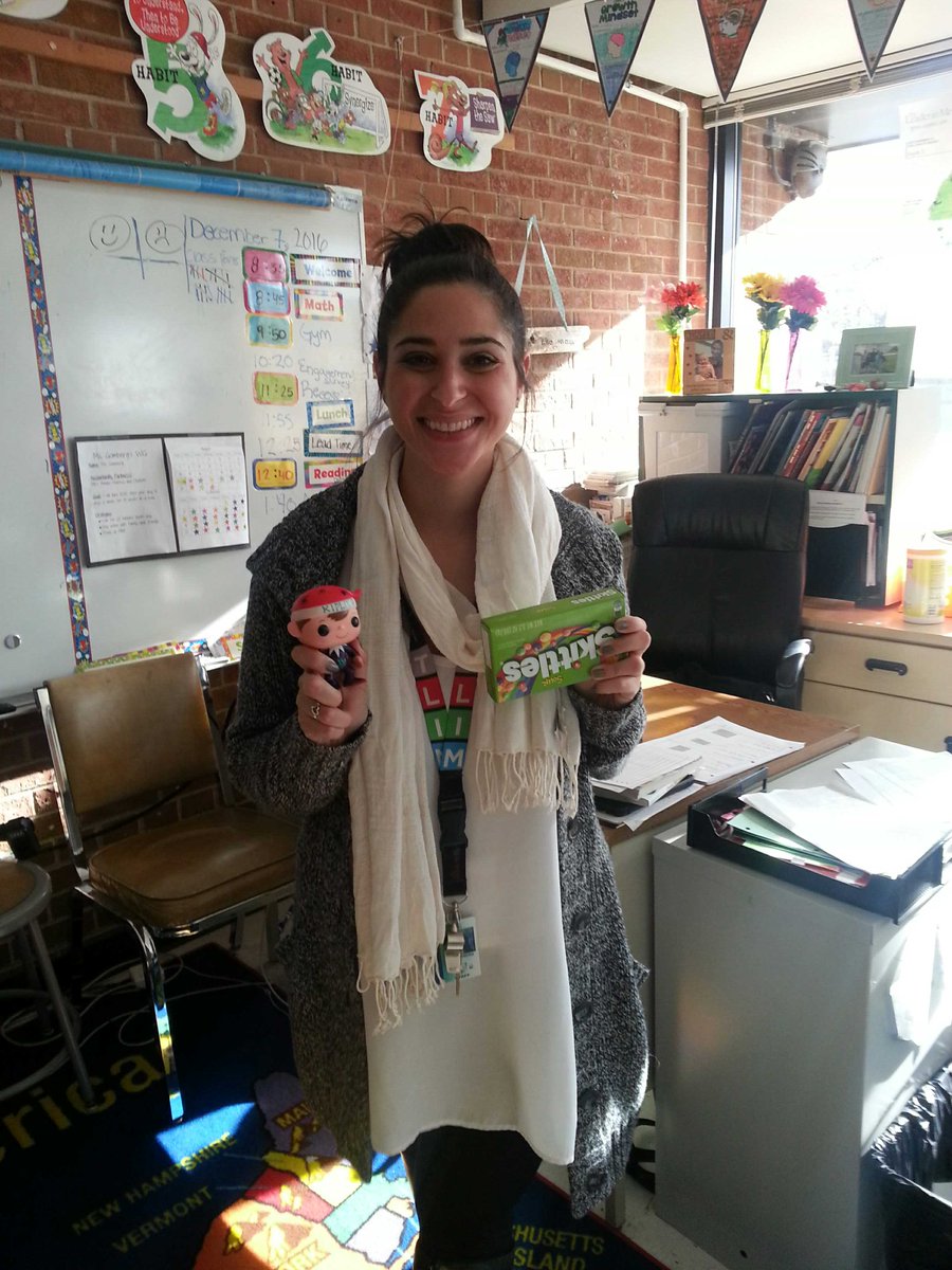 Ms. Gomberg found elfie/menschie. @Amanda_Gomberg #kip109