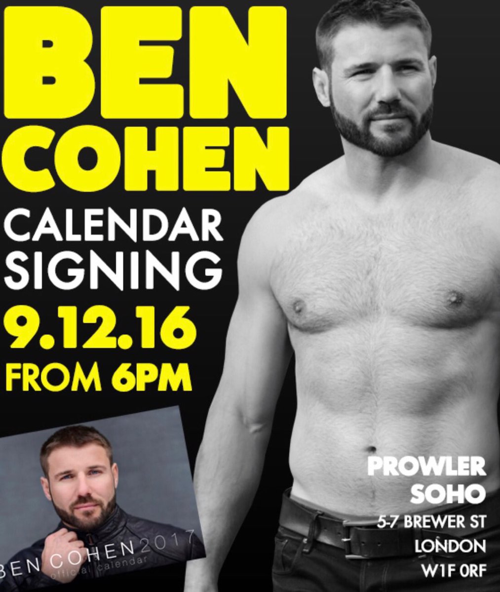 Ben Cohen On Twitter I Ll Be Prowlerstores The Soho Store On 9 12 16 I Ll Be Signing Copies Of My 2017 Calendar