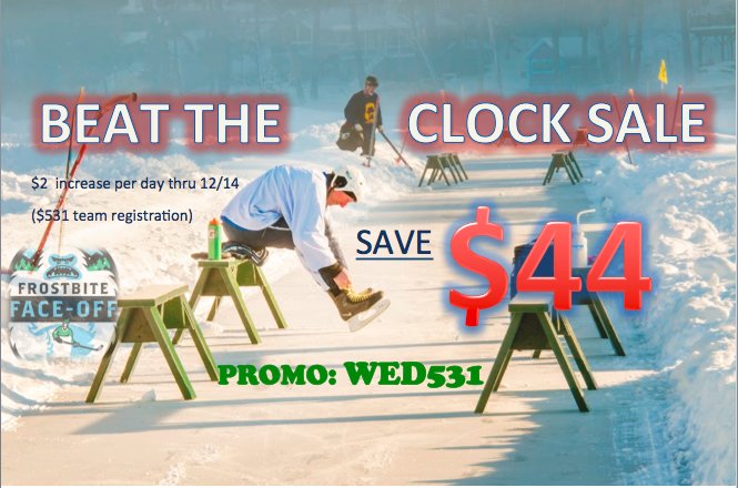 frostbiteFO's tweet photo. @IJTeam Day 3 Beat the Clock Sale! Register 2 save $44. Prices go up $2/day then go back to $575 on 12/15.Promo code expires @ 12am https://t.co/mY9dAZKgwl