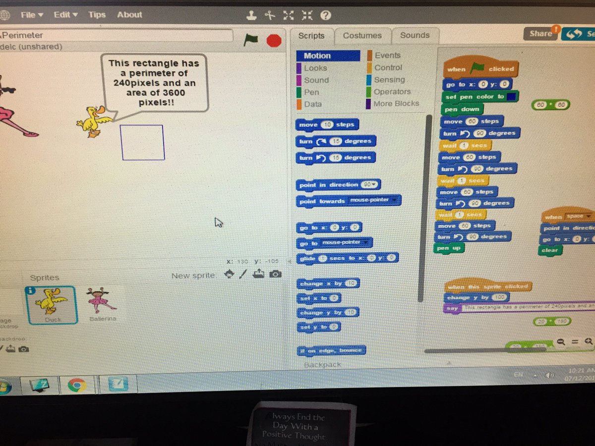 MrReidTeaching's tweet image. .@walzad gr6s in @RosinaCurrie&apos;s class helped us test drive a new coding &amp;amp; math task - area &amp;amp; perimeter #RCDSBcodes #RCDSBmath @MrGallery9
