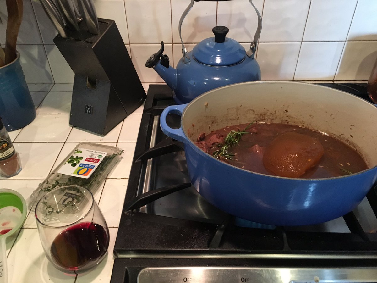 Cooking with wine at noon seems like a perfectly acceptable reason to also drink it! <a href="/ShineBoulder/">Shine Restaurant</a> #comfortfood #winter #glutenfree