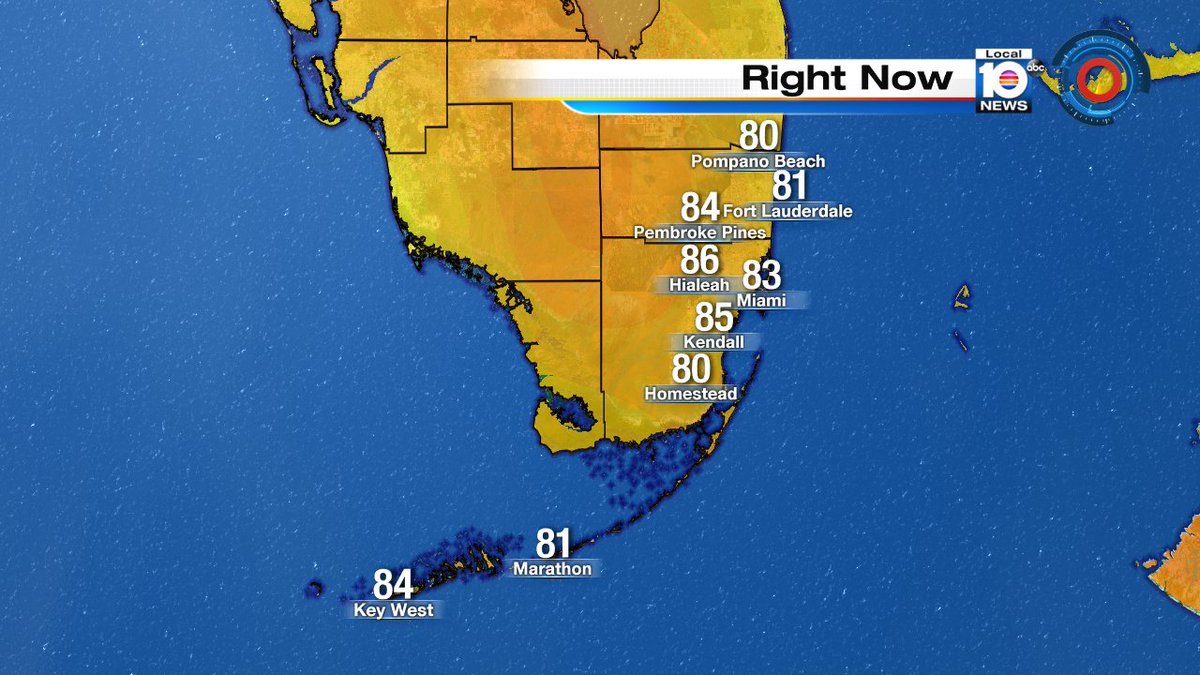 Temperatures are in the 80s everywhere you look!  A cooldown is coming for the end of the work week! https://t.co/5OExuwIhCX
