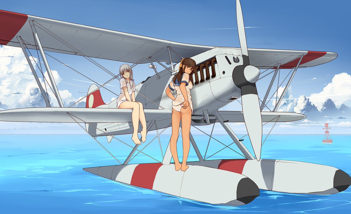Anime Girl Airplane 4K Phone iPhone Wallpaper #834a