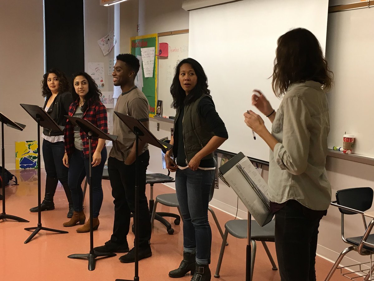<a href="/SolorioHS/">Eric Solorio Academy</a> students culminate our #ArtsEd program EPIC today w/ a staged reading of their plays by professional actors! #Chicago #theatre