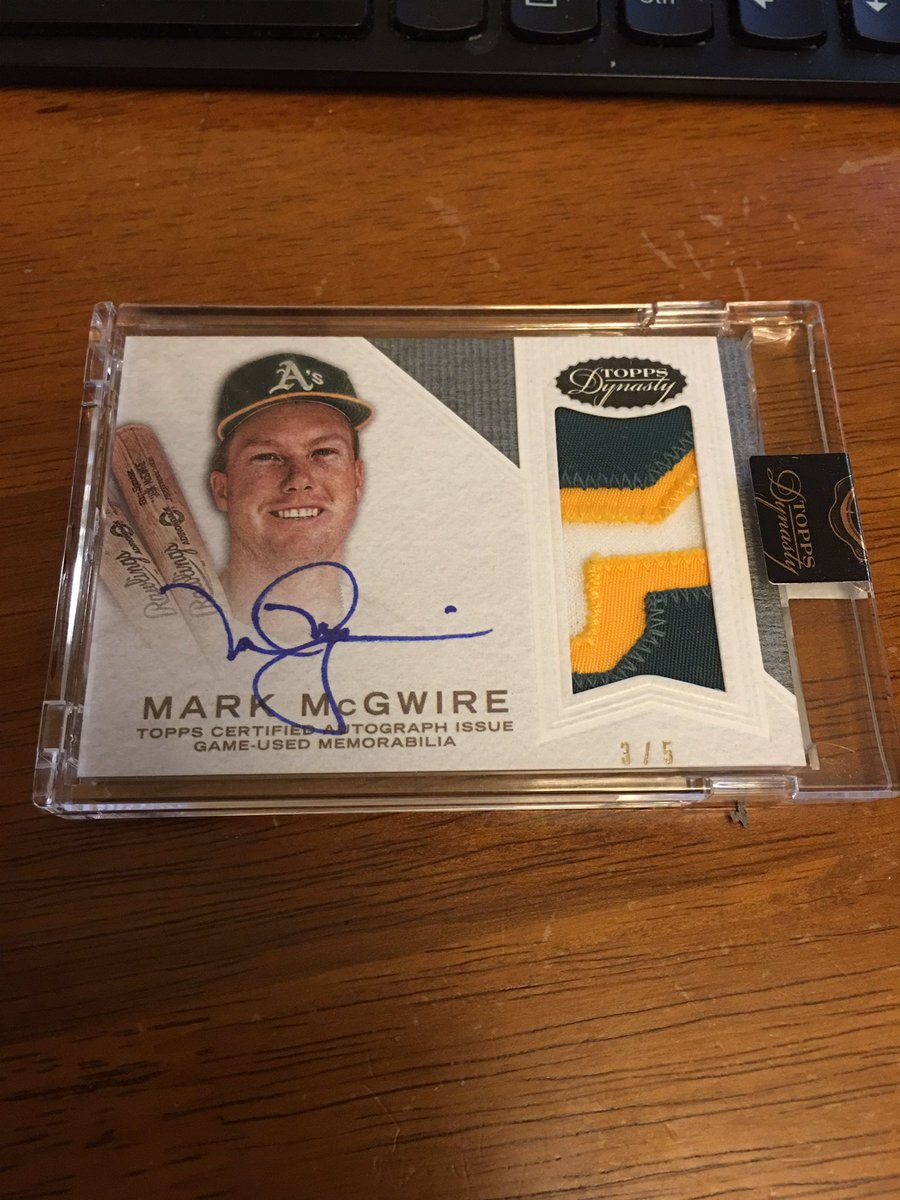 scigroupbreaks's tweet image. @toppscards @markmcgwire #2016Dynasty #PatchAuto #MarkMcGwire check us out on Facebook for Draft and Dynasty!