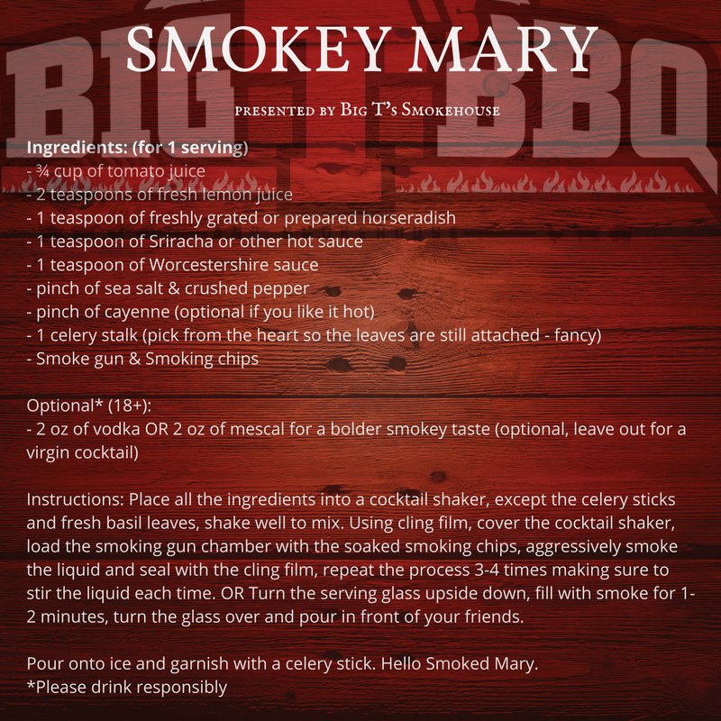 Like Caesars? You're going to LOVE the Smokey Mary 😍 #Cocktail #ChristmasIdeas #Yummy #YYC #BigTsBBQ
