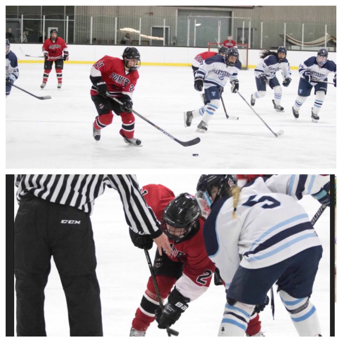 PomfretHockey's tweet photo. Congrats to newly elected captains, PG Kat LeFebre and junior Angelica Mushenko!!! @katlefebre_ @mush0710 https://t.co/k8NveAS5MK