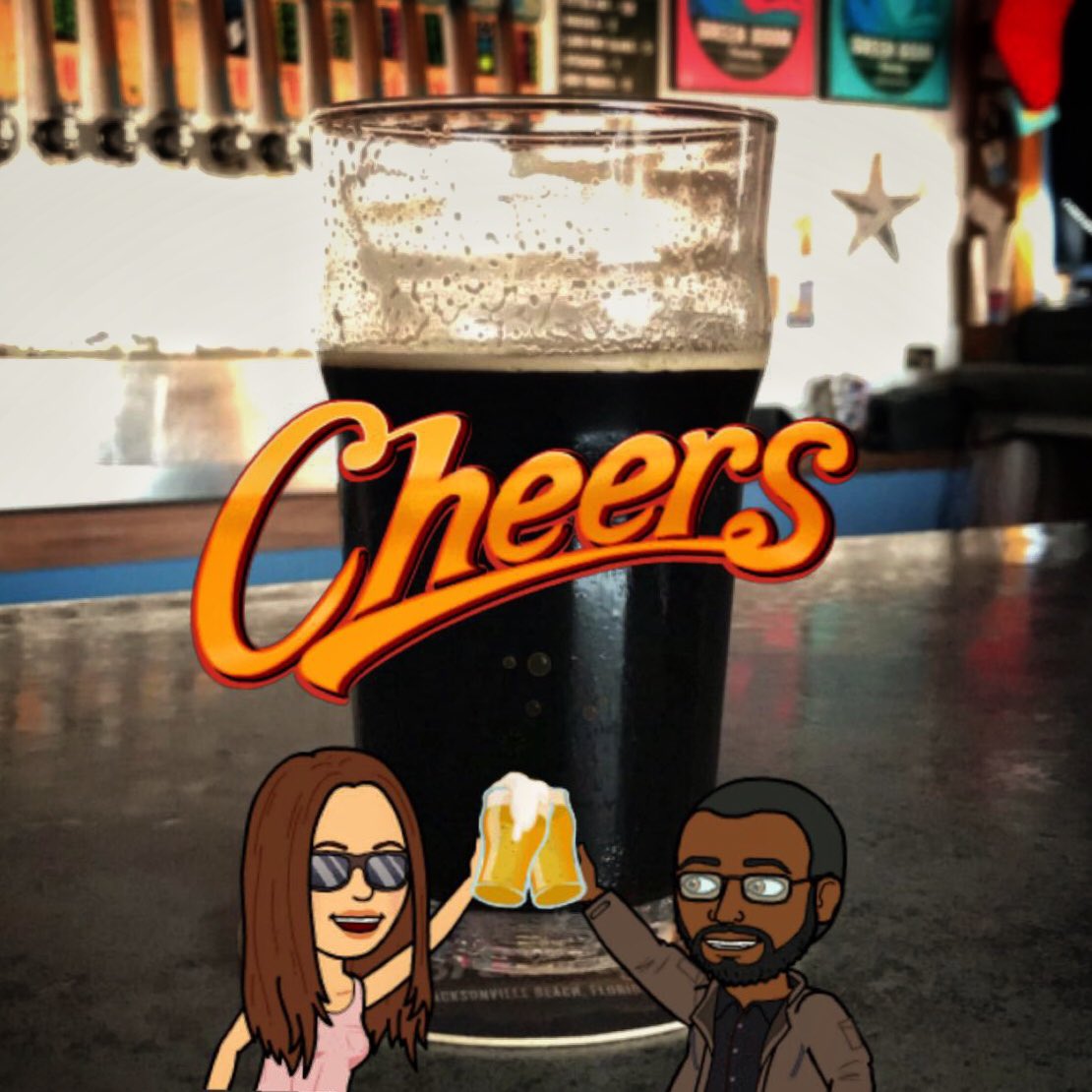jaxbeercrew's tweet photo. We've been working too much! Finally some time off to #drinklikealocal! A Thin Mint for John &amp; Coffee Milk Stout for Dawn. #jaxaletrail #🍻 https://t.co/zVT06QHxL8