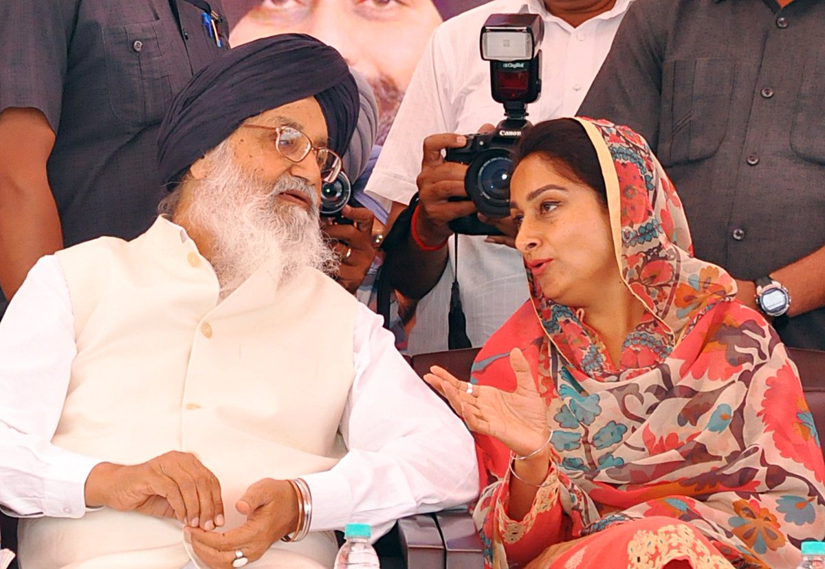 Harsimrat Kaur Badal on X: "S. Parkash Singh Badal is not just our father;  he is a mentor & greatest role model for me.On his B'day,I wish for his  long & healthy