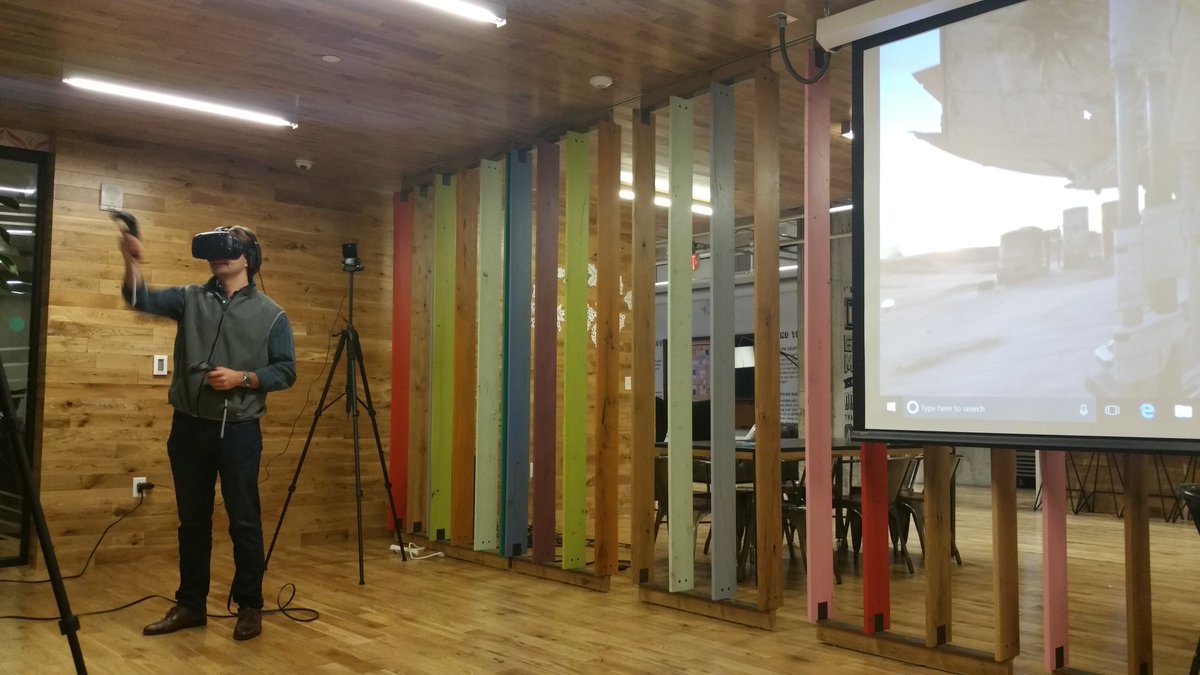 FlyerTDL's tweet photo. VR Party was way cool! The potential real world applications are extremely exciting! Thanks @GA for hosting.  :-) https://t.co/7iOscTDQbb