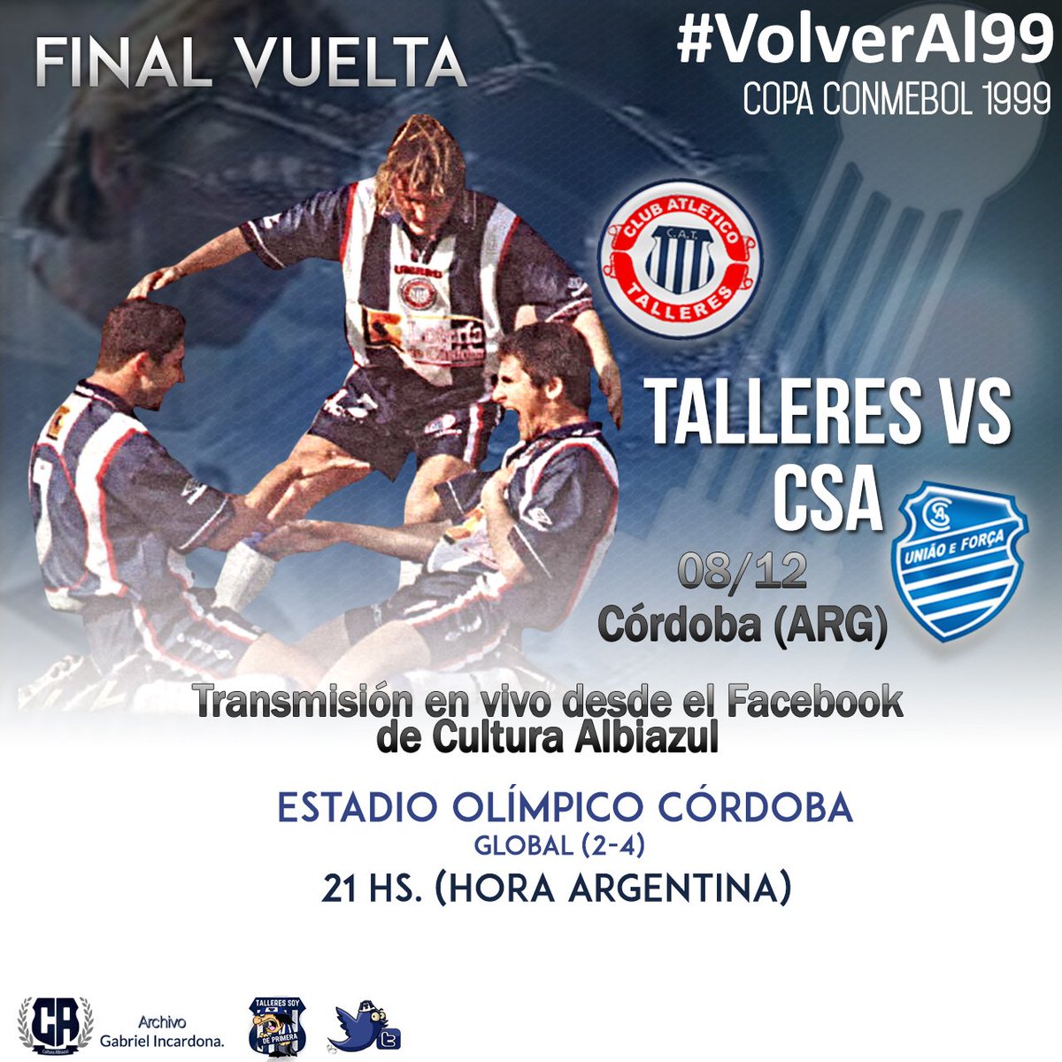keev_96's tweet photo. #VolverAl99 
Final vuelta @CATalleresdecba  vs @eusouCSA 📺 21 hs. Global (2-4)
🏆Talleres debe golear para gritar Campeón. 🏆 https://t.co/HYKaNClfJV