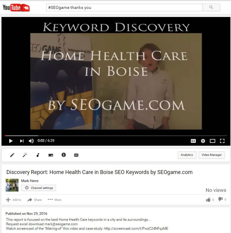 seogame's tweet image. 🎥Watch SEOgame How-to-video Discovery Report:🏡🏠 Home Health Care in Boise youtu.be/HLoIUMDJ7AU #seochat #bestkeywords #SEOgamethanksyou
