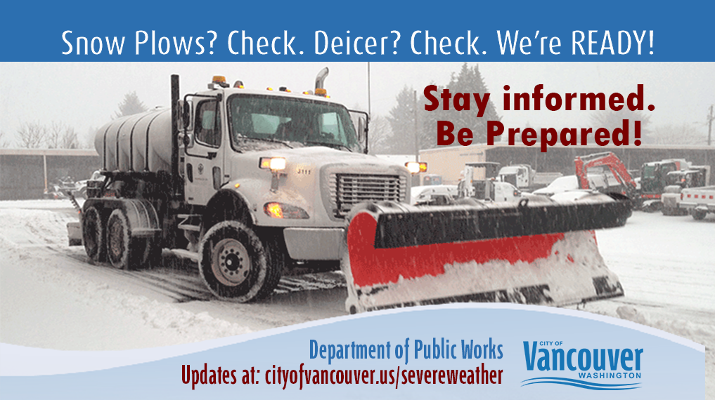 VanPubWorksUS's tweet photo. Winter is here! Be prepared for possible snow or ice-covered streets and gusty winds. Get updates &amp; tips at https://t.co/ygl8HrRBga https://t.co/PAzvAvpuLB