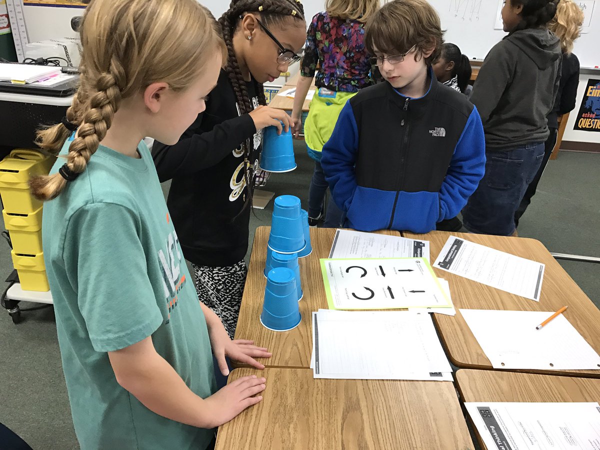 NeurospicyTeach's tweet photo. @WellsBeavers were at it again today. #HourofCode 5th graders went unplugged with a @THINKERSMiTH lesson @WCS_TechDept https://t.co/ofFY8nVSp1