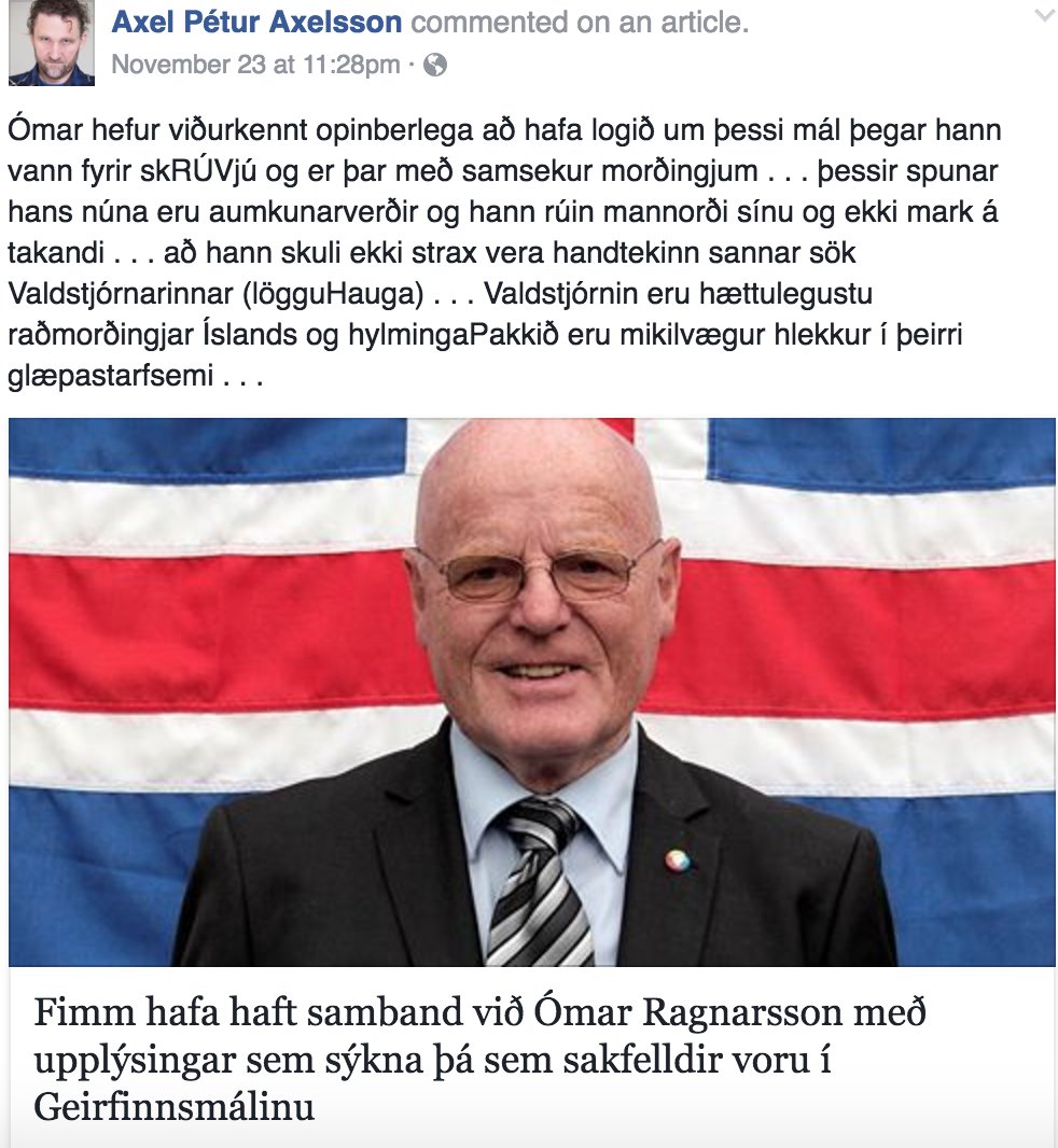 Sko, ég hélt að við Axel Pétur gætum orðið góðir vinir en við verðum áfram bara skoðanabræður þar til að hann lærir að nota … í setningu