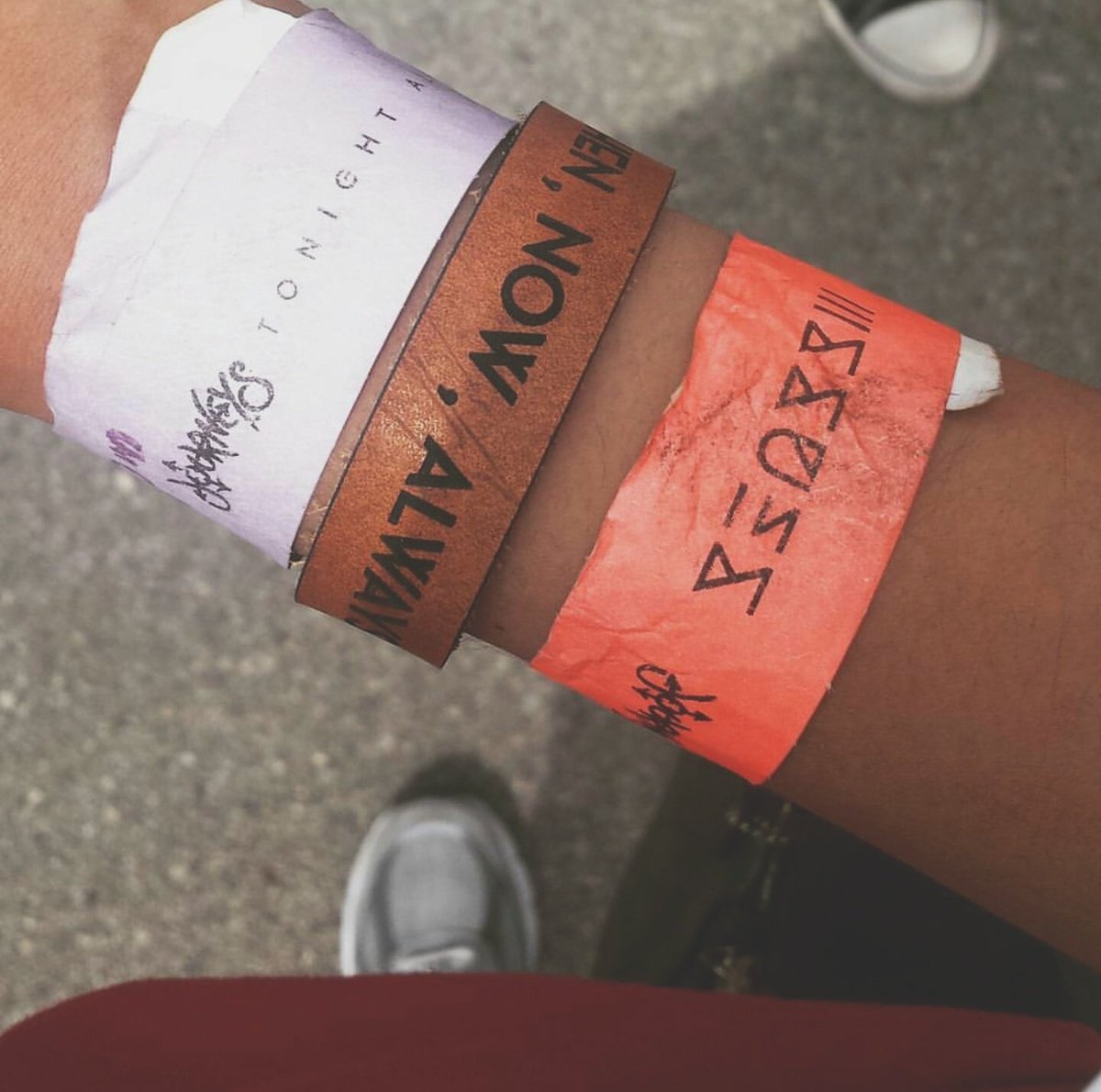 ThenNowAlways's tweet image. A little #warpedtour Wednesday 
Warped Then, Now, Always bracelets are available at thennowalways.co