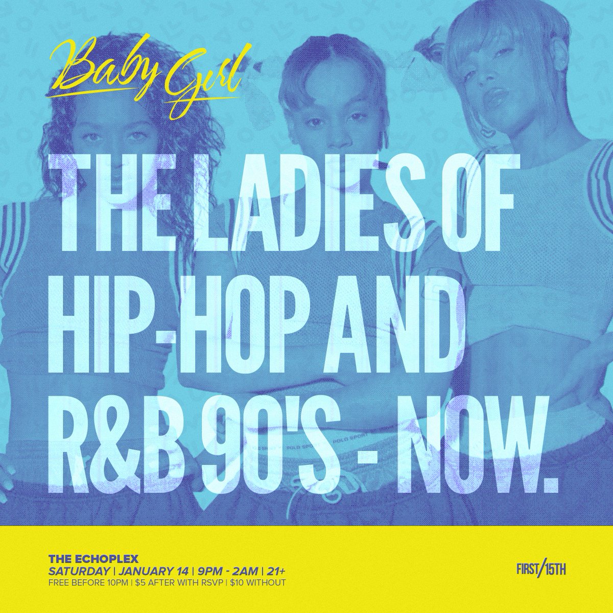 DowntownLobby's tweet image. We will be spinning nothing but the best female hip hop and R&amp;amp;B all night long for BABY GIRL at the Echoplex. RSVP: restlessnites.com/babygirl/