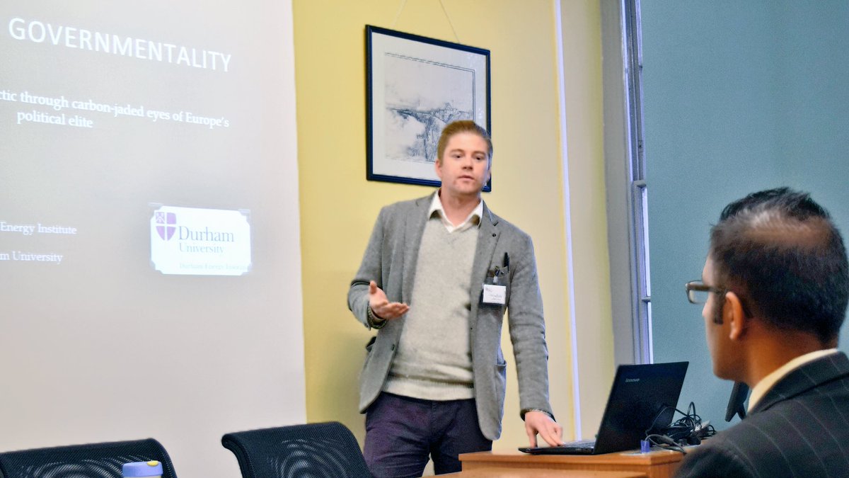 arcticspace's tweet photo. Myths &amp; Governmentality: #energy &amp; #climatechange narrate @arcticspace in #EU discourse, with @DrJatinderMann @OwlMischief et al @DurhamIAS🤓 https://t.co/DustAXrtMM