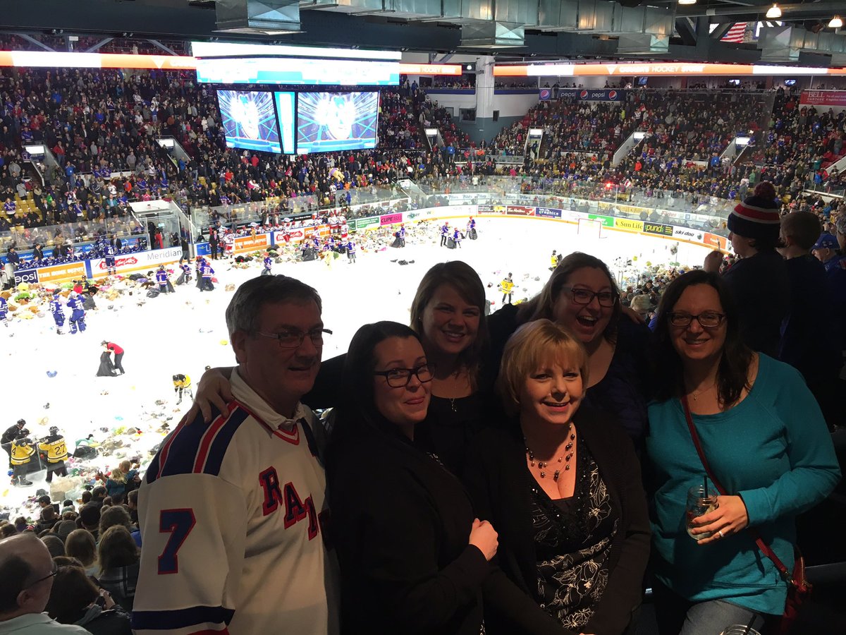 Teddy bear night. Go Rangers! @MTInsuranceLaw