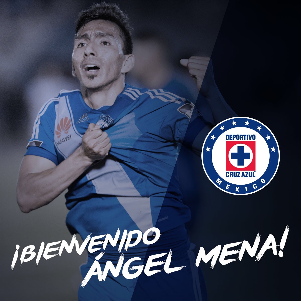 CruzAzul's tweet photo. Oficial: Ángel Mena llega a la máquina ¡Bienvenido! #CambiemosLaHistoria #AzulEsTodo https://t.co/GCftytFzuf
