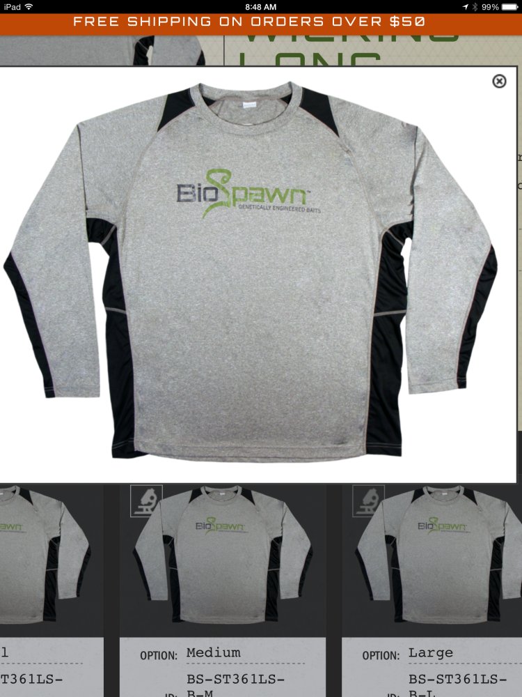 BioSpawnLures's tweet image. Moisture-wicking shirts look and feel great! 
bit.ly/1BEjPA8