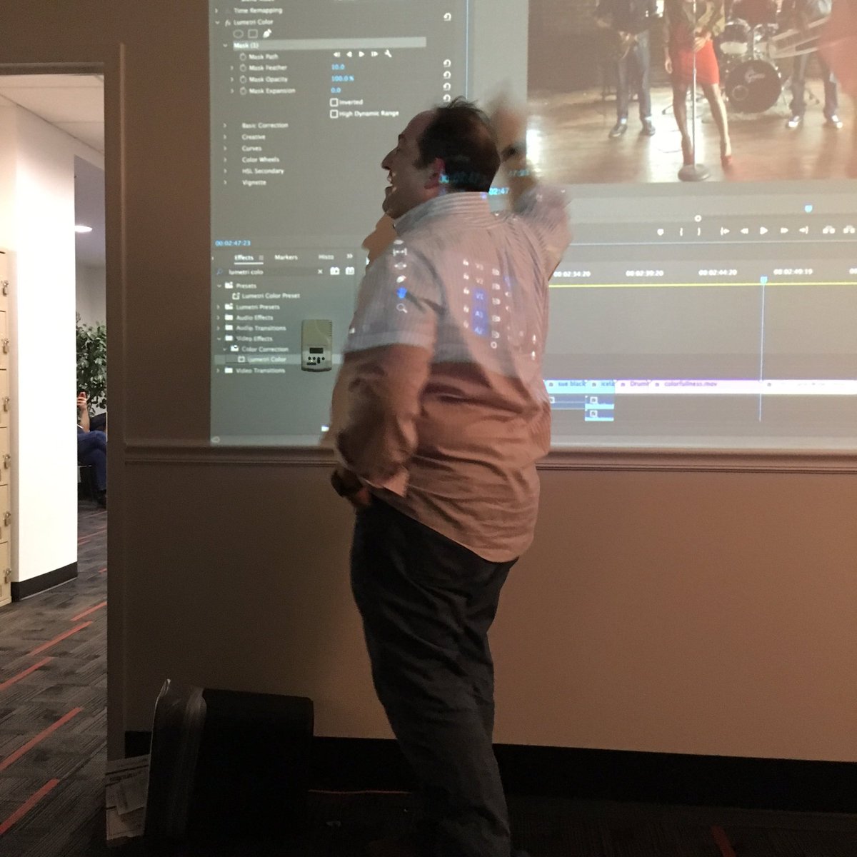 codebass's tweet image. #districtcreate #erddc @filmgeek again. He's passionate about color!