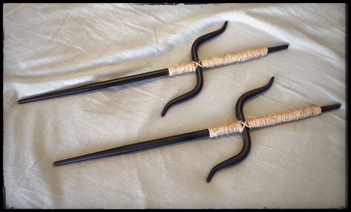 _MartialFartist's tweet photo. Here they are, my Cruz Kobudo Nunti-Sai, re-coated by @kDTactical. Wrapped by me with jute twine. #MartialArts #Kobudo #Tokushinryu #Weapon https://t.co/Q8WuUHoQ9h