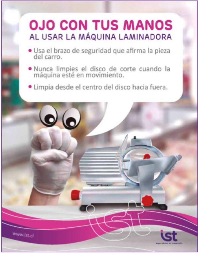 Cuida tus manos al usar la máquina laminadora