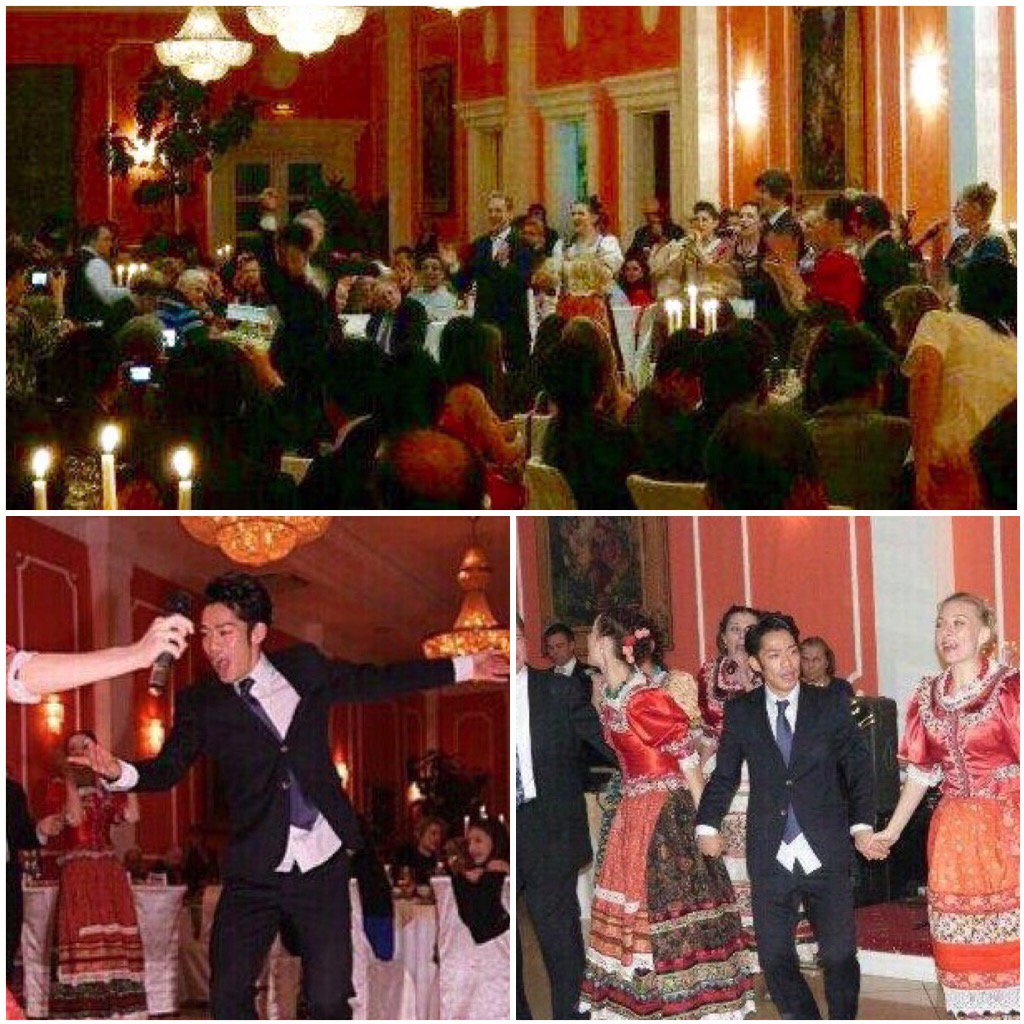 バンケットで踊り狂うスケーターは実在した ダンスバトルといえば高橋大輔vsミーシャ ジー ピンヒール履いてた Yoi Togetter