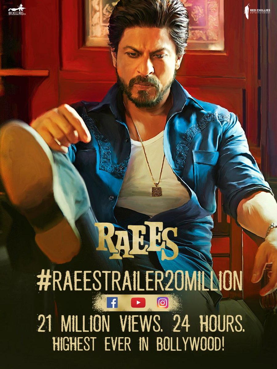 rahuldholakia's tweet photo. Raees Power !! #RaeesTrailer20Million https://t.co/UEWnaxvhjO