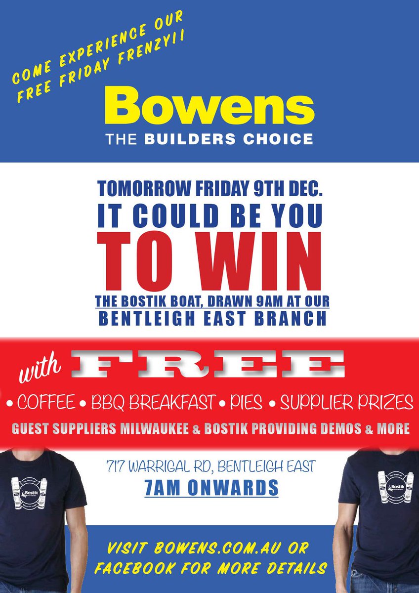 Bowensau's tweet photo. Head down to our Bentleigh East store tomorrow! https://t.co/b0VOb0HB5f