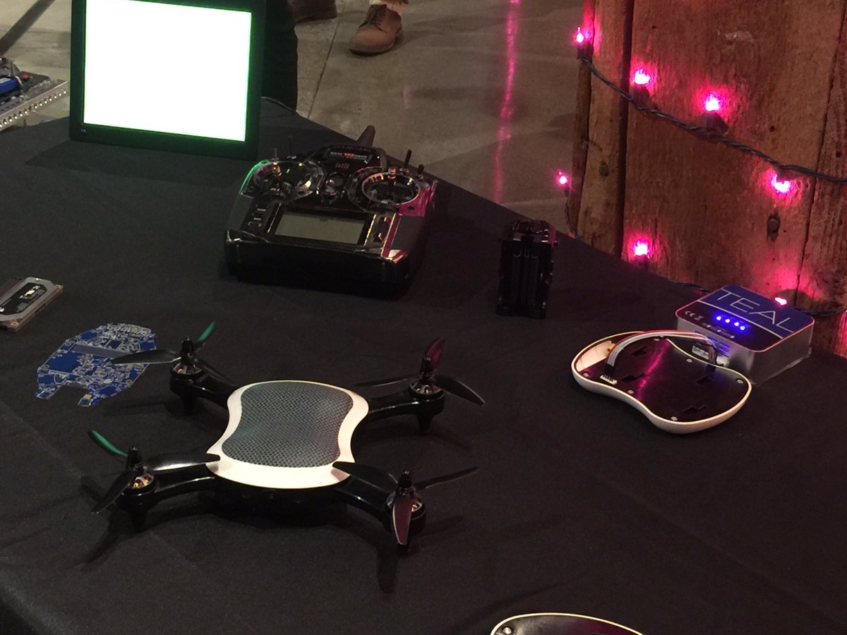 StephenWest56's tweet photo. Just saw a 75mph drone with an embedded Jetson TX1 module with a teraflop of compute power on board a drone. #jetsonsf #TEAL. https://t.co/reWL2vDLOc