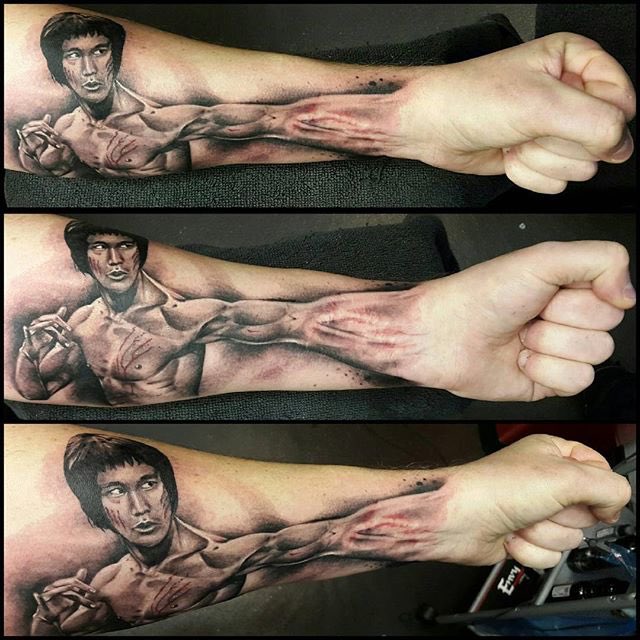 My Bruce Lee arm punch tattoo  Bruce lee Lee movie Bruce lee movies