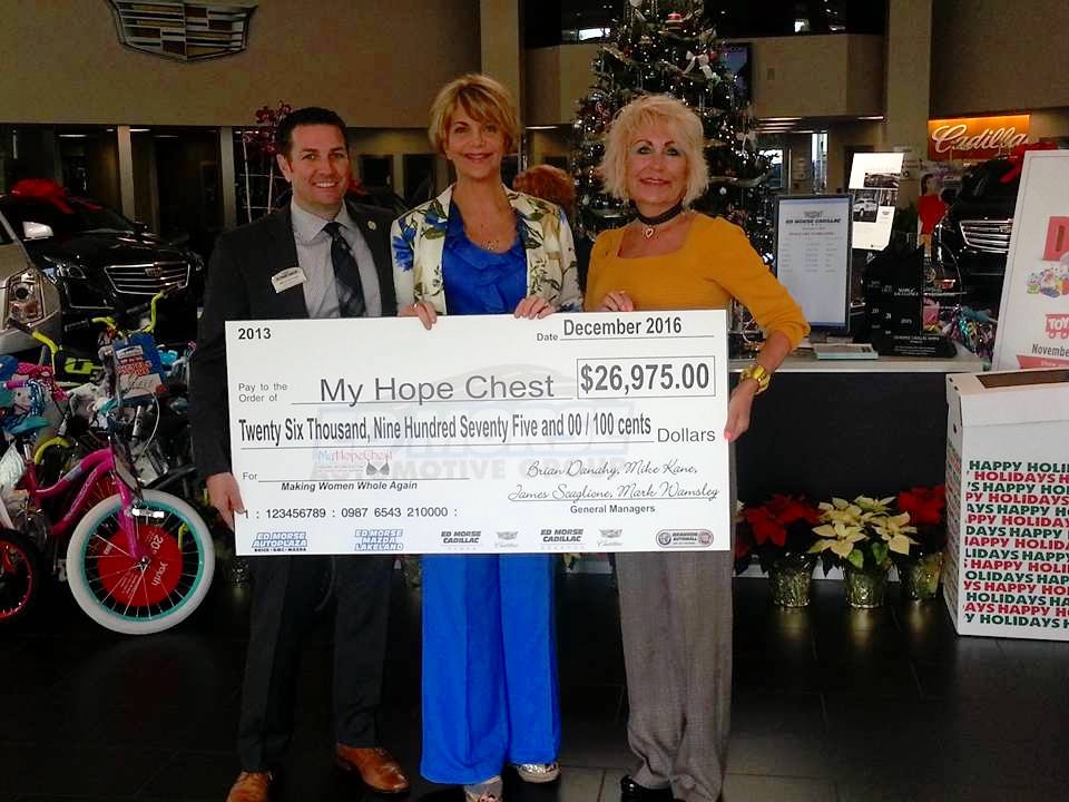 MyHopeChest's tweet photo. BIG CHECK DAY!
@EdMorseAuto 4th Annual #DriveforHope campaign for @MyHopeChest is #bringinghopetolife and #makingwomenwholeagain Yay!!! https://t.co/J5vwRUIxsY
