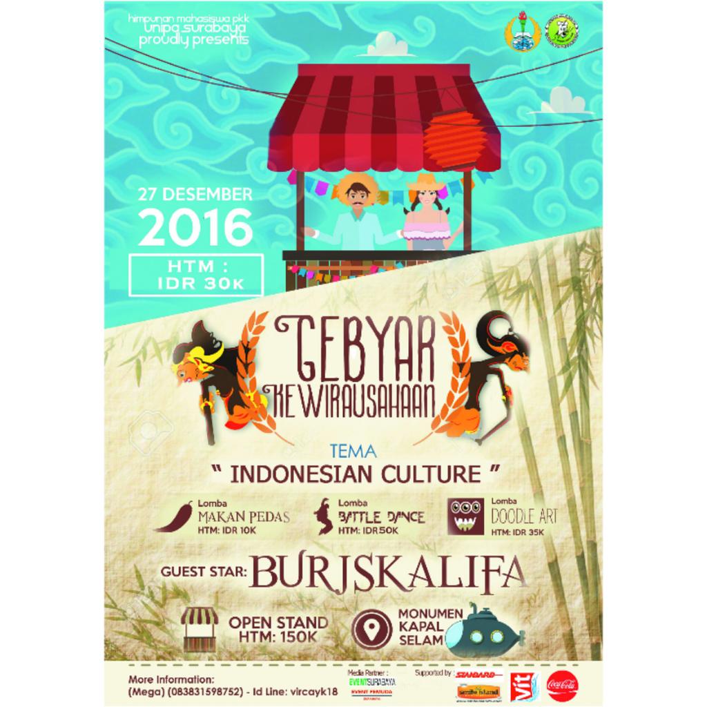 Ayo datang dan ramaikan!!! "GEBYAR KEWIRAUSAHAAN"
Tangaal 27 Desember 2016
Mega: 083831598752