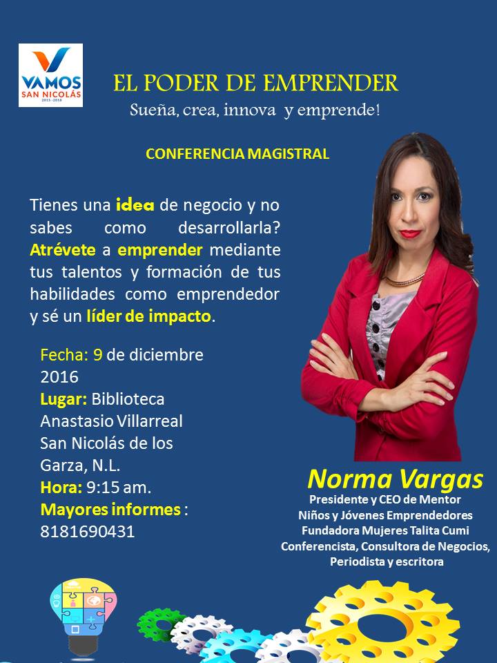 leadersenvision's tweet photo. Conferencia "El poder de Emprender  @GobSanNicolas @inpladem @VictorFuentesSN @Paco_SerranoP @Juan_Mastretta https://t.co/LQuvJmGUmN