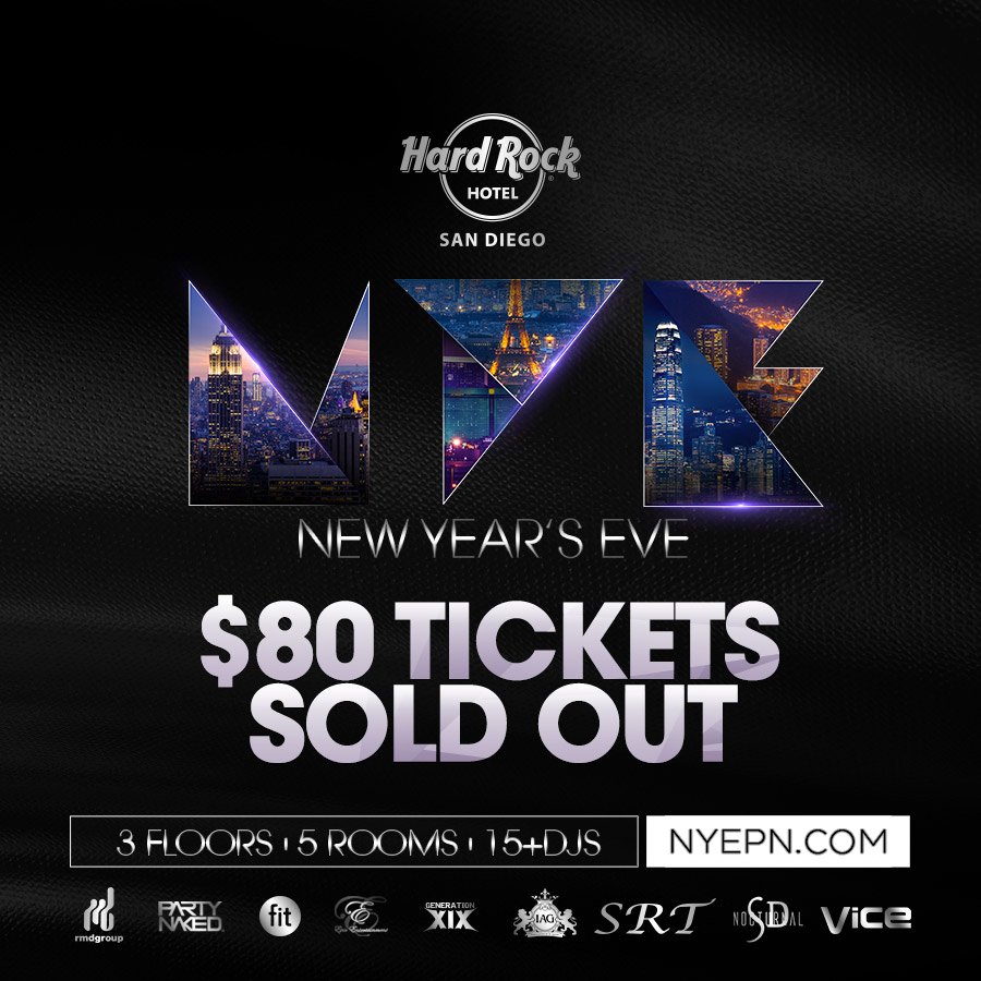 partynakedsd's tweet photo. We are announcing our 2nd #NYE headliner tomorrow + $80 tickets are SOLD OUT!

Tickets + Tables: https://t.co/hHO2cNXHPI 
Code: 5CITIES https://t.co/QXv6ycPJSP