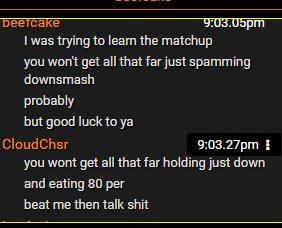 Just another day in #saltplay in this edition we teach a young spacie that crouch canceling every dsmash leads to more dsmashes